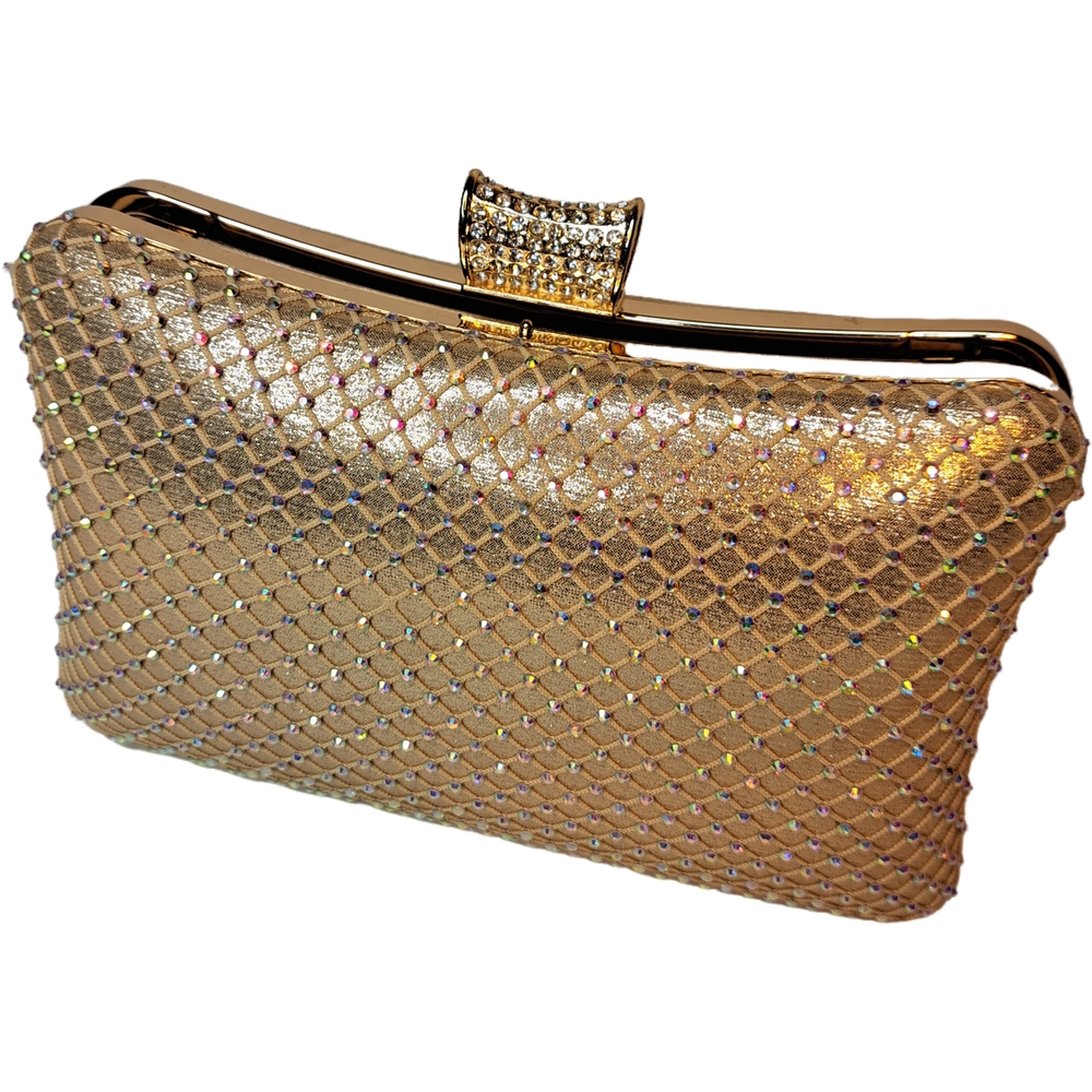 Elegant Gold Clutch Bag - Alessia